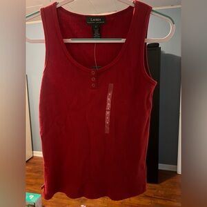 Red Ralph Lauren tank top